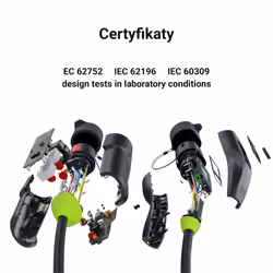 Green Cell EVGC01 cavo di ricarica per veicoli elettrici Nero Type 2 CEE 16A 3 7 m - Vista aggiuntiva 4