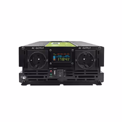 Green Cell Przetwornica napicia PowerInverter LCD 12 V 2000W/40000W Przetwornica samochodowa z wywietlaczem - czysty sinus adattatore e invertitore Auto Nero