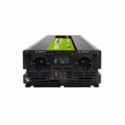 Green Cell Przetwornica napicia PowerInverter LCD 24 V 3000W/60000W Przetwornica samochodowa z wywietlaczem - czysty sinus adattatore e invertitore Auto Nero