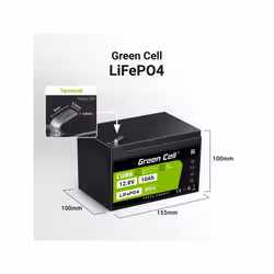 Green Cell LFPGC12V10AH batteria UPS Litio Ferro Fosfato (LiFePo4) 12,8 V 10 Ah - Vista aggiuntiva 2