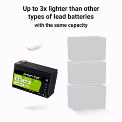 Green Cell LFPGC12V10AH batteria UPS Litio Ferro Fosfato (LiFePo4) 12,8 V 10 Ah - Vista aggiuntiva 3