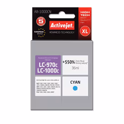 Activejet AB-1000CN, Resa elevata (XL), Ciano, Inchiostro colorato, 36 ml, 1 pz