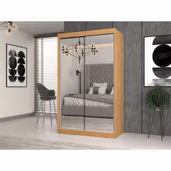 Topeshop IGA 120 ART A KPL armadio/guardaroba per camera da letto 7 ripiani 2 porta/porte Quercia