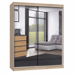 Topeshop IGA 160 SON A KPL, Quercia Sonoma, Guardaroba, 7 ripiani, 2 porta/porte, Quercia Sonoma, Truciolato