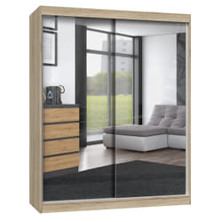 Topeshop IGA 160 SON A KPL armadio/guardaroba per camera da letto 7 ripiani 2 porta/porte Quercia Sonoma