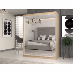 Topeshop IGA 160 SON A KPL armadio/guardaroba per camera da letto 7 ripiani 2 porta/porte Quercia Sonoma