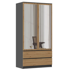 Topeshop SZAFA MALWA AN/AR L armadio/guardaroba per camera da letto 5 ripiani 2 porta/porte