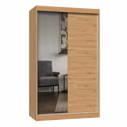 Topeshop IGA 120 ART A/B, Quercia, Guardaroba, 7 ripiani, 2 porta/porte, Quercia, Truciolato