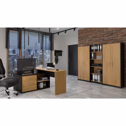 Topeshop OLIV 2D ANT/ART KPL libreria ufficio - Vista aggiuntiva 4