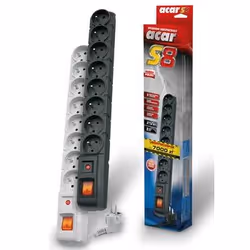 HSK DATA Acar S8 1.5m prolunghe e multiple 1,5 m 8 presa(e) AC Interno/esterno Grigio - Vista aggiuntiva 2