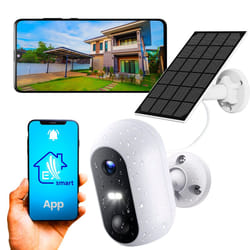 Extralink Telecamera per esterni con pannello solare Smart Life SolarEye senza fili, Full HD 1080p, Wi-Fi, batteria da 5200mAh, IP54