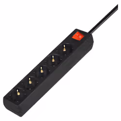 Savio LZ-15 prolunghe e multiple 5 m 5 presa(e) AC Nero - Vista aggiuntiva 2