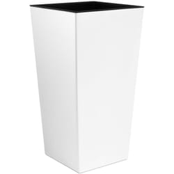 Urbi Vaso di fiori alta 49 litri, plastica, 32,5 x 32,5 x 61 cm in colore bianco