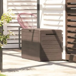 Baule da Esterno 280L Marrone – Contenitore Multifunzionale 116x43,8x55cm
