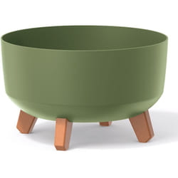 Prosperplast - Vaso da fiori 6,8L Gracia 28,5x28,5x17,7 cm, Verde - Verde
