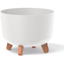 Prosperplast - Vaso da fiori 9,8L Gracia 29x29x22 cm, Bianco - Bianco