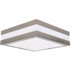 plafoniera cromo opaco jurba stagna quadrato 2 luci E27 lampadina non inclusa alimentazione 220-240 volt struttura in metallo ...