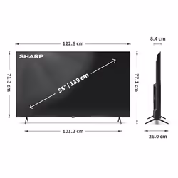 Sharp 55HP5265E TV 139,7 cm (55") 4K Ultra HD Smart TV Wi-Fi Nero - Vista aggiuntiva 8