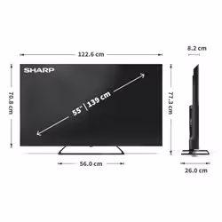 Sharp 55HP6265E TV 139,7 cm (55") 4K Ultra HD Smart TV Wi-Fi Nero - Vista aggiuntiva 8