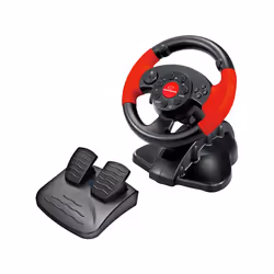 xlyne EG103, Volante, PC, Playstation 2, Playstation 3, Tasto Home, Pulsante Seleziona, Pulsante Avvio, Digitale, Nero, Rosso ...