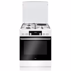 Amica ACM7037RB, Cucina, Bianco, Manopola, Argento, Combi, 4 Fornello(i)