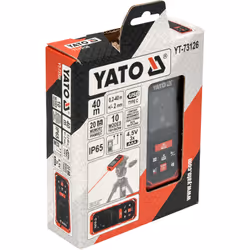 Yato YT-73126 misuratore di distanza Distanziometro laser Nero, Rosso 40 m - Vista aggiuntiva 4
