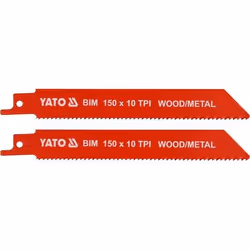 Yato YT-33930, Lama per sega circolare, Metallo, Acciaio, Legno, Legno con chiodi, Bimetallo, Rosso, 15 cm, 2 pz