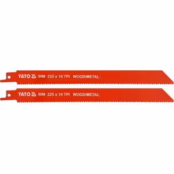 Yato YT-33933, Lama per sega circolare, Acciaio, Legno, Legno con chiodi, Bimetallo, Rosso, 22,5 cm, 2 pz