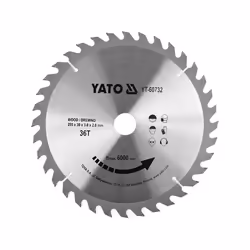 Yato YT-60732, Plastica, Legno, 25,5 cm, 3 cm, Punta a carburo di tungsteno (TCT), 6000 Giri/min, Yato