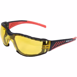 Yato YT-73621, Occhiali di sicurezza, Qualsiasi tipo, Nero, Giallo, Giallo, EVA (Acetato del vinile dell'etilene), Polipropil ...