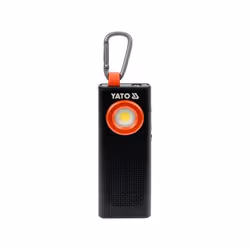 Yato YT-08557, 5,9 W, LED, IP54, 2000 mAh, Nero, Rosso, Luce da lavoro portatile