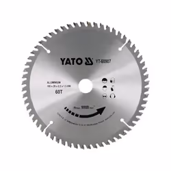 Yato YT-60907, Alluminio, 18 cm, 2 cm, Punta a carburo di tungsteno (TCT), 9000 Giri/min, 1 pz