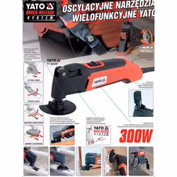 Yato YT-82220 multi-strumento oscillante Nero, Rosso 300 W 22000 OPM - Vista aggiuntiva 8