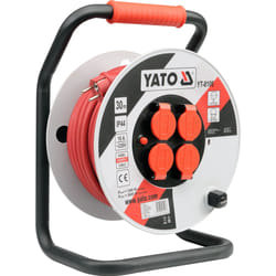 Yato YT-8106 prolunghe e multiple 30 m 4 presa(e) AC Interno/esterno Nero, Rosso, Bianco