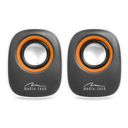 Mediatech MT3137W altoparlante Nero, Bianco Cablato 6 W