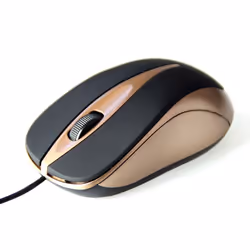 Media-Tech MT1091MO, Mano destra, Ottico, USB tipo A, 800 DPI, Nero, Oro