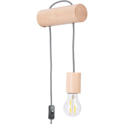 Sollux - Lampada da parete Nimbi legno naturale/bianco/nero 6x55x19cm