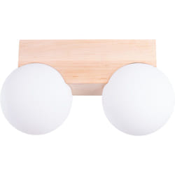 Lampada da soffitto Bulbo legno naturale/bianco 29x16x12cm Sollux