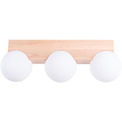 Sollux - Lampada da soffitto Bulbo legno naturale/bianco 46x16x12cm