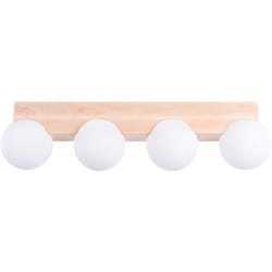 Sollux - Lampada da soffitto Bulbo legno naturale/bianco 63x16x12cm