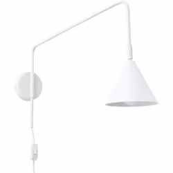 NOX è una lampada da parete dal design leggero ma distintivo, con un lungo braccio in metallo. Il paralume geometrico a forma ...