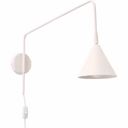 NOX è una lampada da parete dal design leggero ma distintivo, con un lungo braccio in metallo. Il paralume geometrico a forma ...