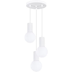 Lampada a sospensione Halo bianco 25x125x25cm Sollux