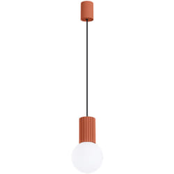 Sollux - Lampada a sospensione Halo ocra rossa 12x120x12cm