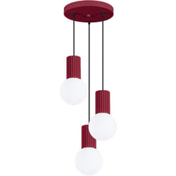 Sollux - Lampada a sospensione Halo Borgogna 25x125x25cm