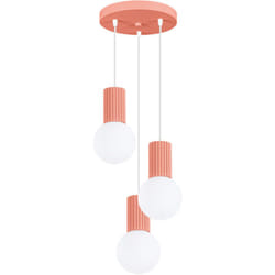 Sollux - Lampada a sospensione Halo pesca 25x125x25cm