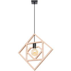 Sollux - Lampada a sospensione Caro legno naturale/nero 50x145x8cm