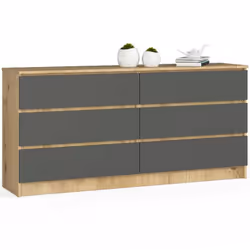 AKORD Furniture Factory OP0LK-1ARTSZAR010, Quercia, 6 cassetto/cassetti, Opaco, 16 mm, 71 cm, 400 mm