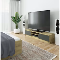 AKORD Furniture Factory OP0LRTVCLP160-ARTSZA supporto TV e sistema audio 2 ripiani - Vista aggiuntiva 4