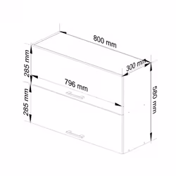 AKORD Furniture Factory KS0POLIBIAW80G2 credenza e mobile per stanza da pranzo